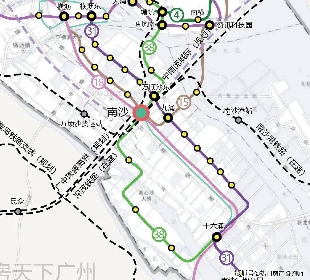 广州南沙港铁路路线图图片