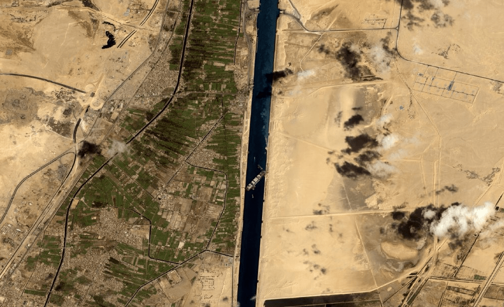 苏伊士运河卫星地图图片