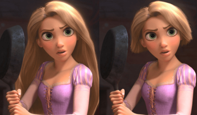 图片[1]-迪士尼公主变短发，乐佩看着有点怪，艾莎看着好帅-金错刀_词牌名