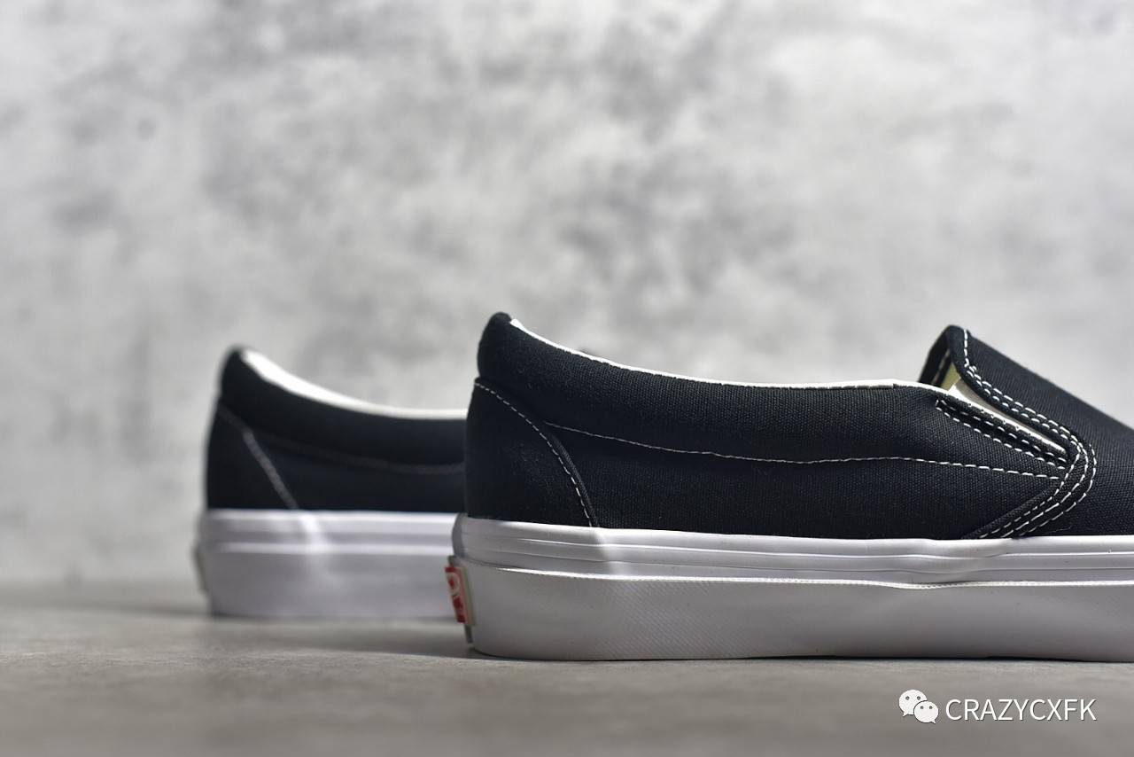 万斯黑白vansslipon懒人一脚蹬帆布鞋上脚