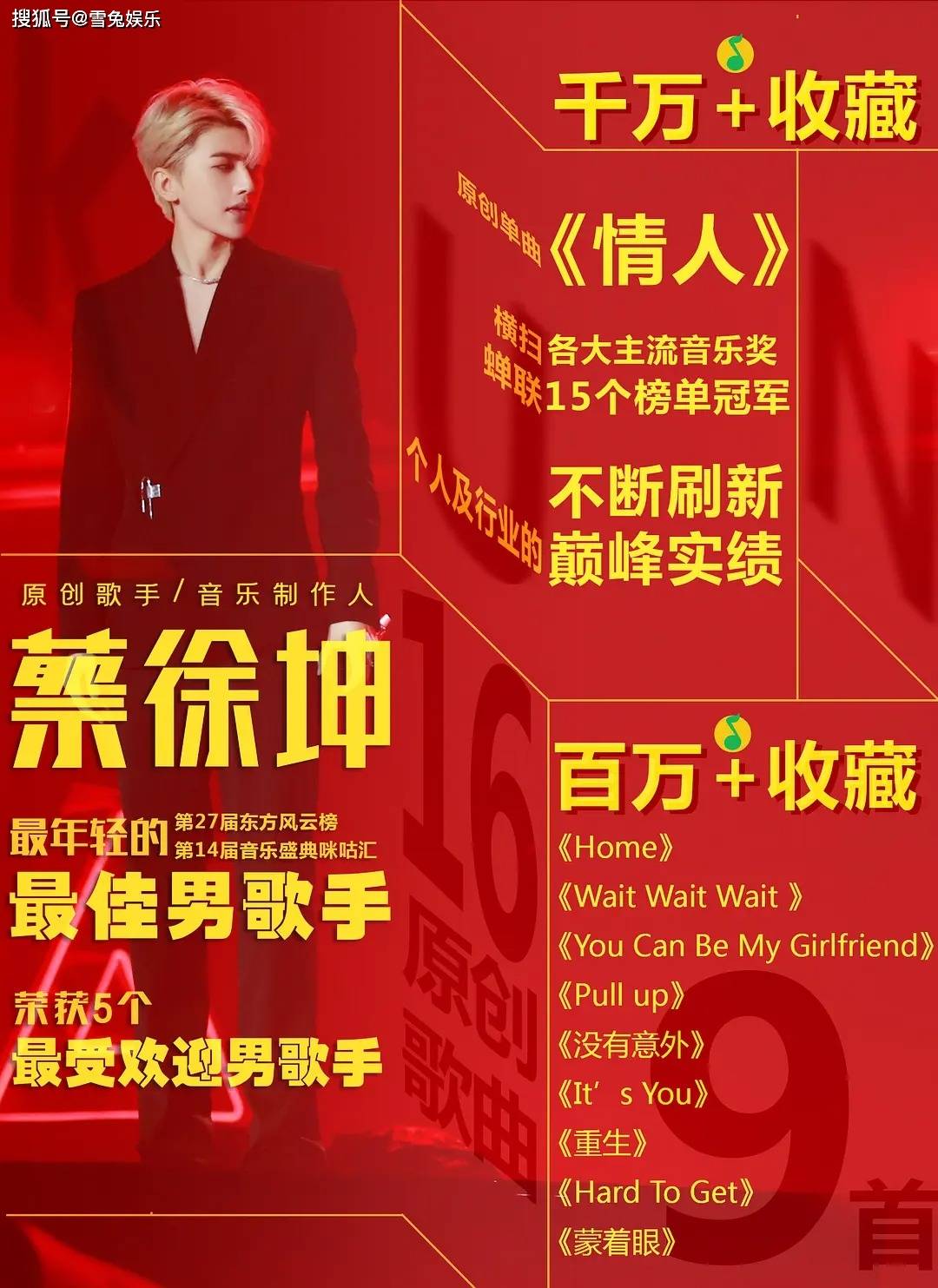 万众期待蔡徐坤新专辑迷即将发布凌晨公布歌名也是迷