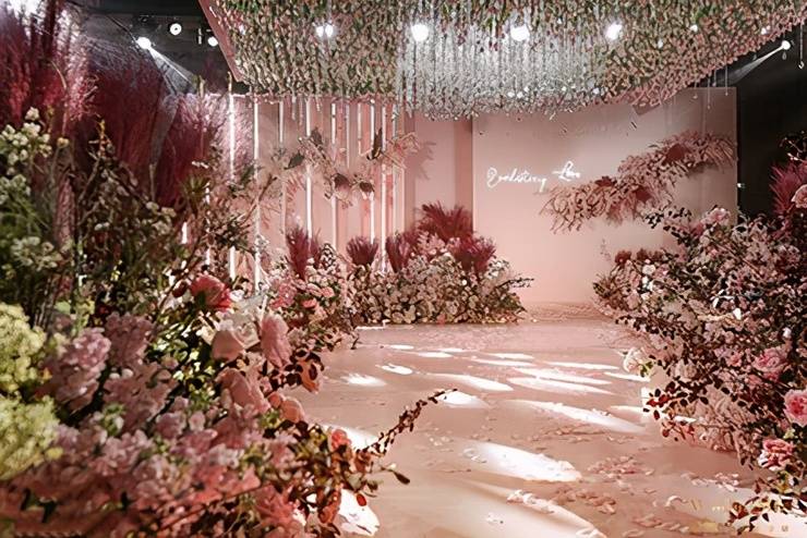 简约浪漫的豆沙粉色系泰式几何风婚礼看似简单其实细节满满