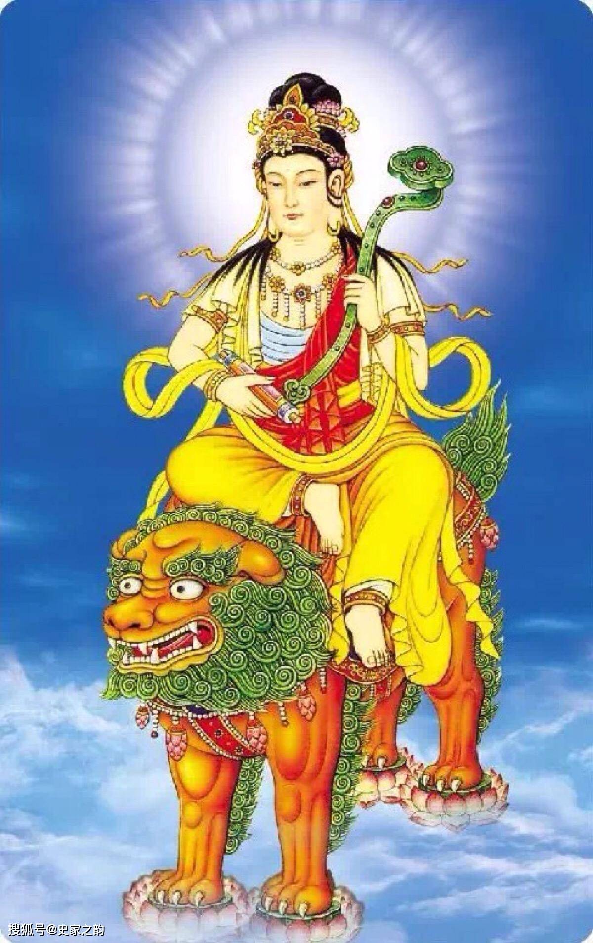文殊菩萨在佛教诸菩萨中最聪明 他有哪五种化身 有哪七种智慧 维摩