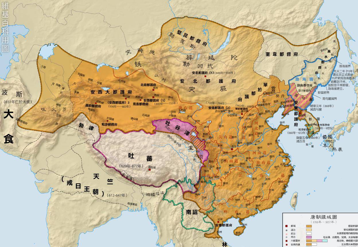 唐朝:中国古代最强盛的朝代之一,它的疆域面积到底有多大?_吐蕃