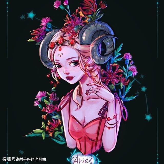 畫師繪製12星座小姐姐獅子座是陽光少女射手座是高顏值女