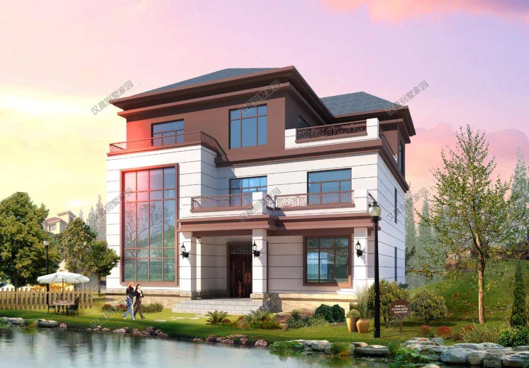 13x13米农村二层半现代简约别墅塑造简洁明了的高级感