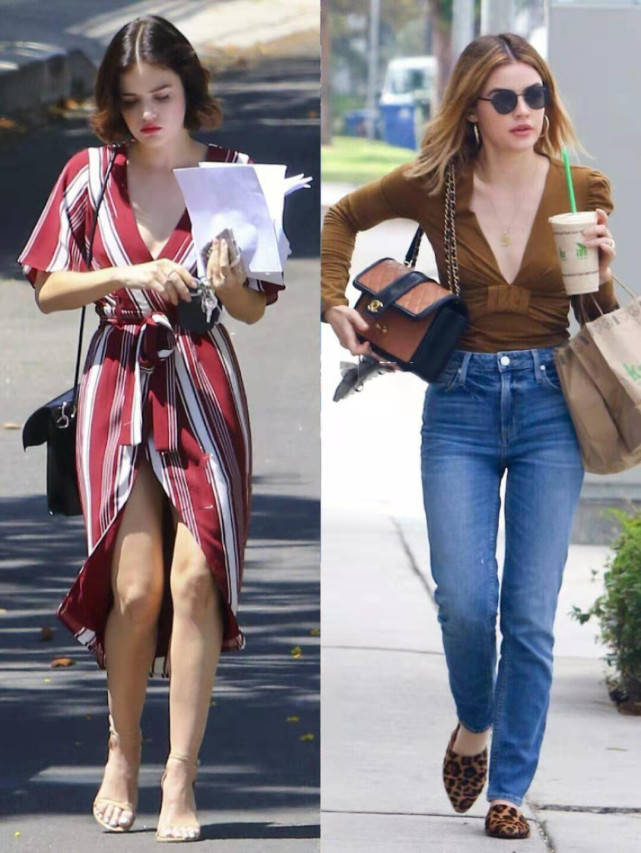 跟着这位明星穿,显高又显瘦_露西·海尔