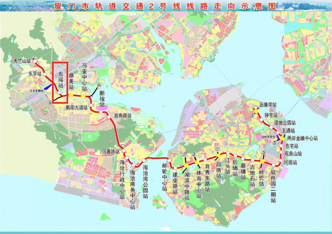 厦门地铁2号线线路图图片