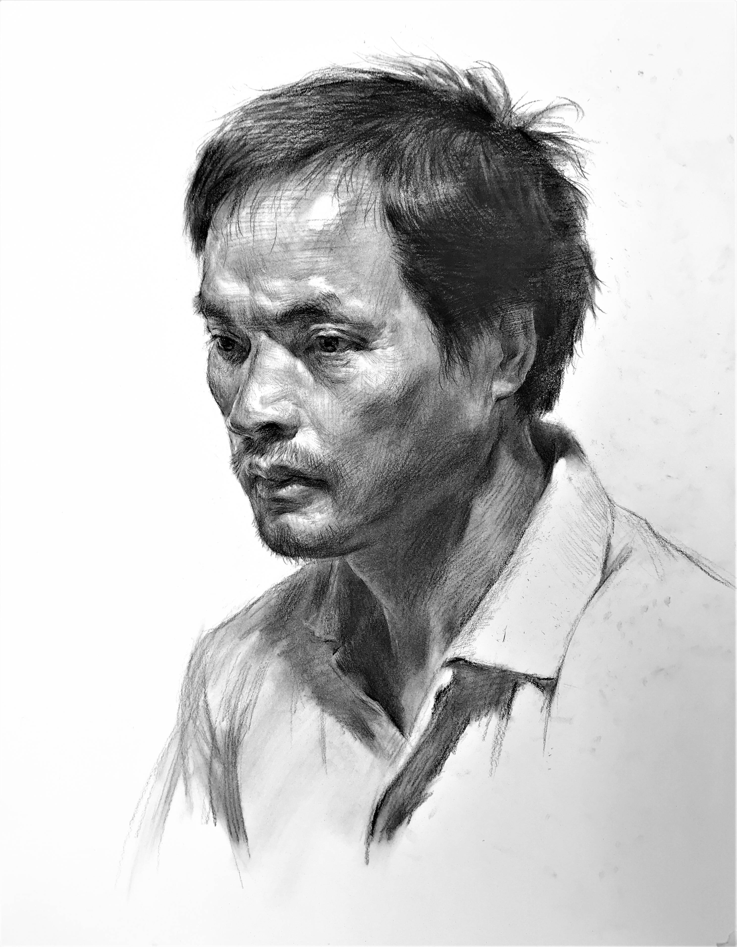 从评分标准来看,我们把素描最基本的,构图,形体,结构,黑白灰关系做