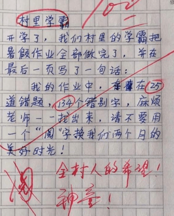 小学生满分 9字作文 走红 老师想扣分却下不了手 父母也无奈 辅导 中国启蒙教育