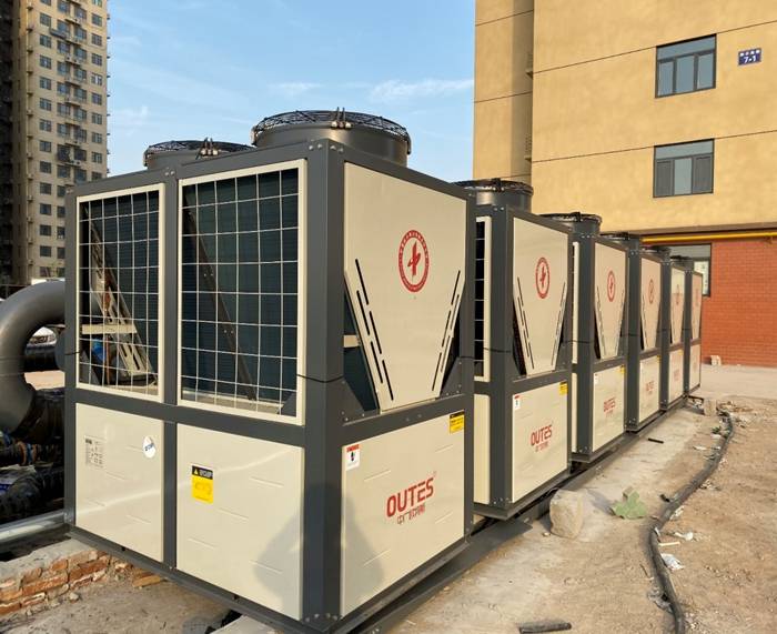 看中广欧特斯克服百米建筑热泵安装施工难题_供暖