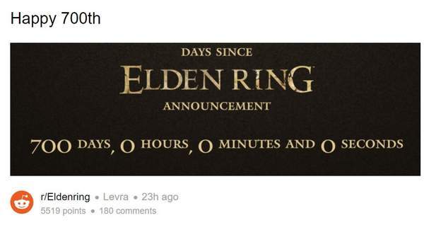 黑暗|《Elden Ring》公布已有700天！至今没有放出重大消息