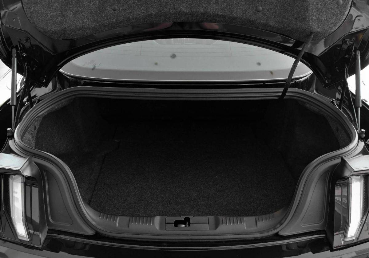 后备箱是跑车的软肋,不过作为前置布局的跑车,mustang的后备箱还是要