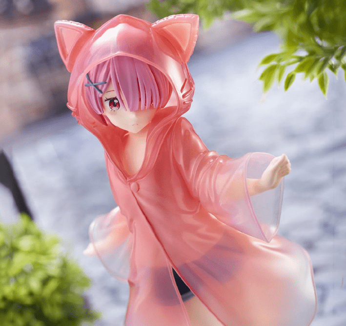 《从零开始》拉姆雨衣手办,猫耳 半透雨衣造型,直接"嗨老婆"