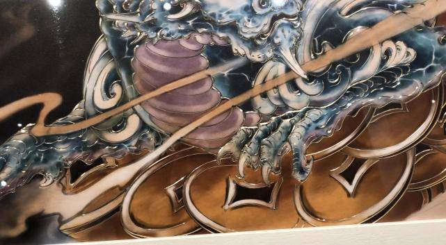 辛丑由龙作品--纯手工铜版錾刻画《貔貅图》