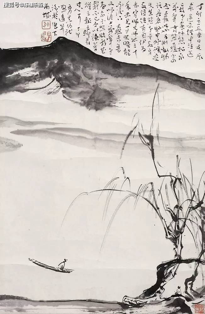 李苦禅他的山水得石涛梅青真传