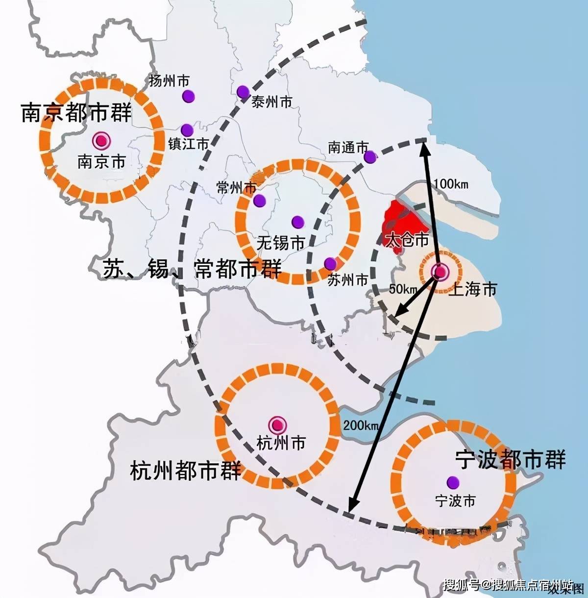 作为六大城市群之一,中国一大经济区,长三角城市群是一带一路与长江