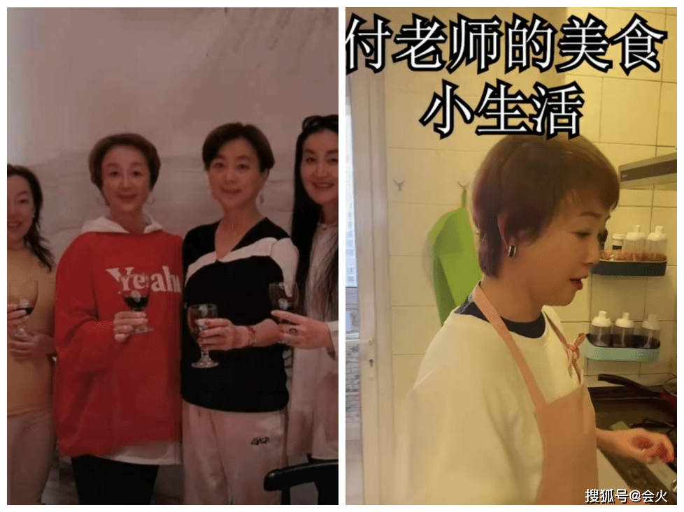 傅艺伟上阵打高尔夫动作专业,皮肤白嫩容光焕发