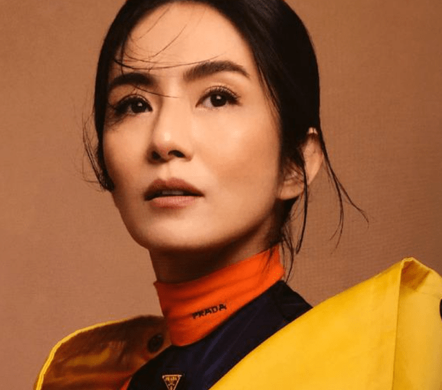 原创杨采妮晒47岁生日素颜皮肤很水灵双胞胎儿子颜值随母亲