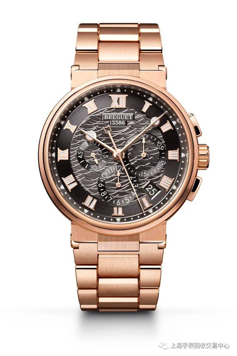 宝玑marine大三针计时与闹铃表分别增添钛金属和玫瑰金新款