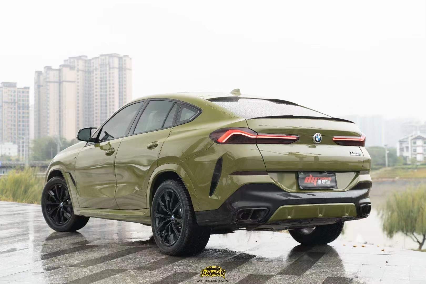 战斗绿改色膜案例:宝马x6m贴膜ichanger(icr)改变者改色膜_搜狐汽车