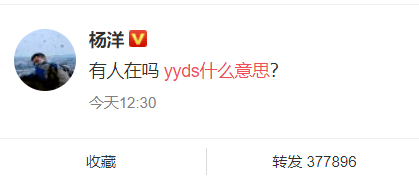 yyds到底什么意思?杨洋,陈妍希,张杰都问,答案居然很简单