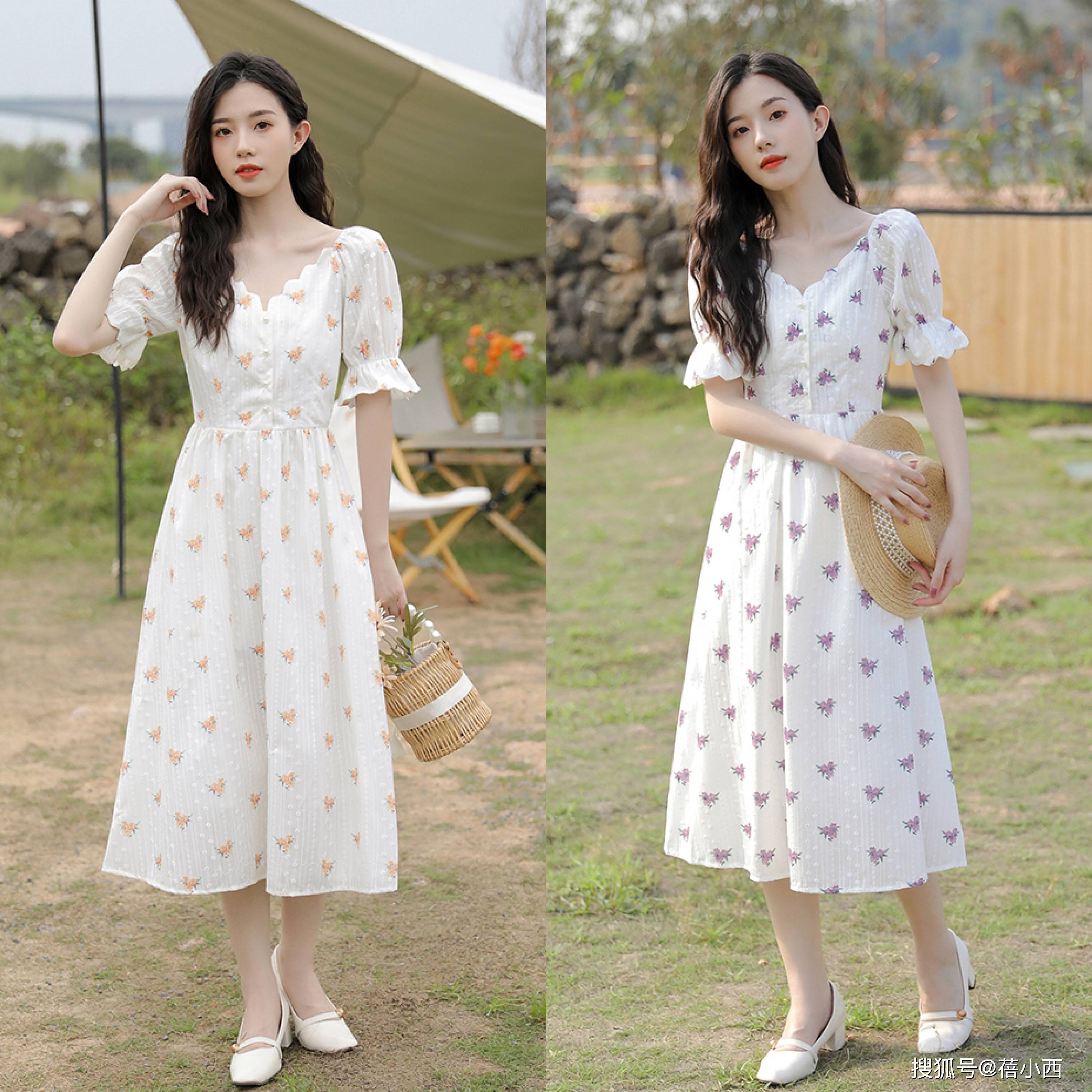 原创夏天不再烦恼穿什么!12款碎花连衣裙搭配示范,每1套都值得收藏