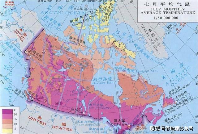 纬度|为什么七月份的时候，南北半球的陆地等温线都往北凸出？