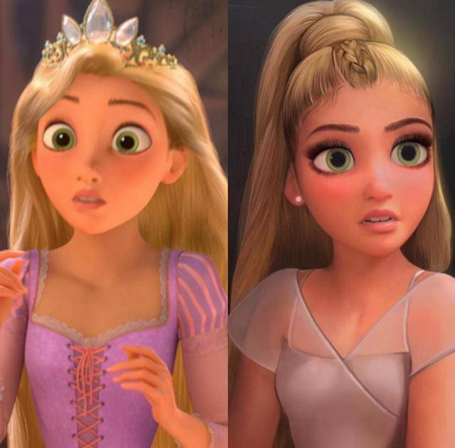 图片[3]-画师让迪士尼公主穿越到现代，灰姑娘撞脸某明星， 艾莎的T恤好看-魔性次元