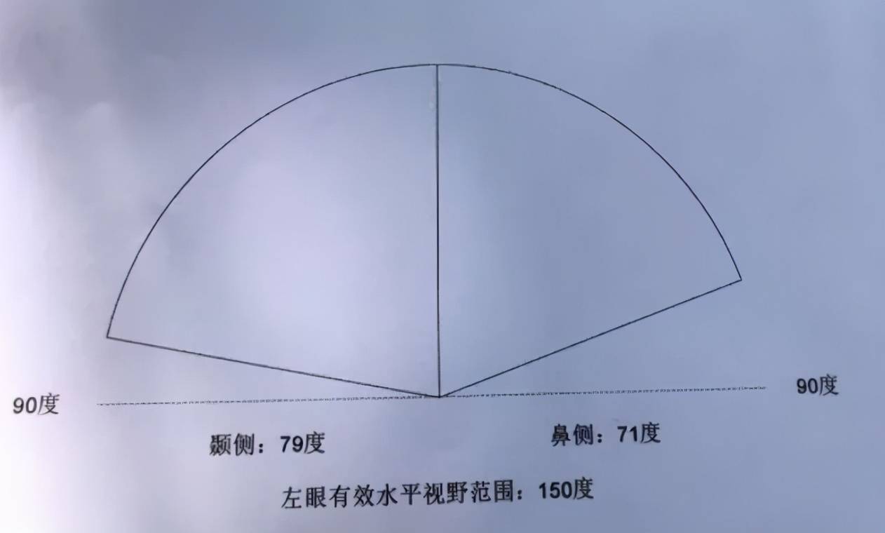 水平视野150度图解图片