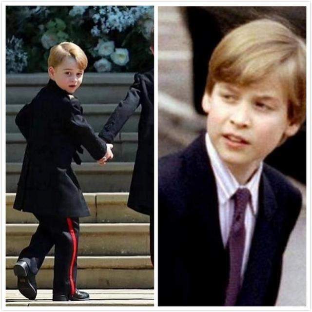 7岁乔治身高到威廉王子胸口,颜值没话说,网友却担心他的发际线