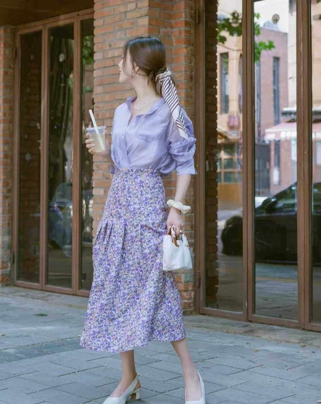 整体|“淑女色”选对，少女感十足的穿搭