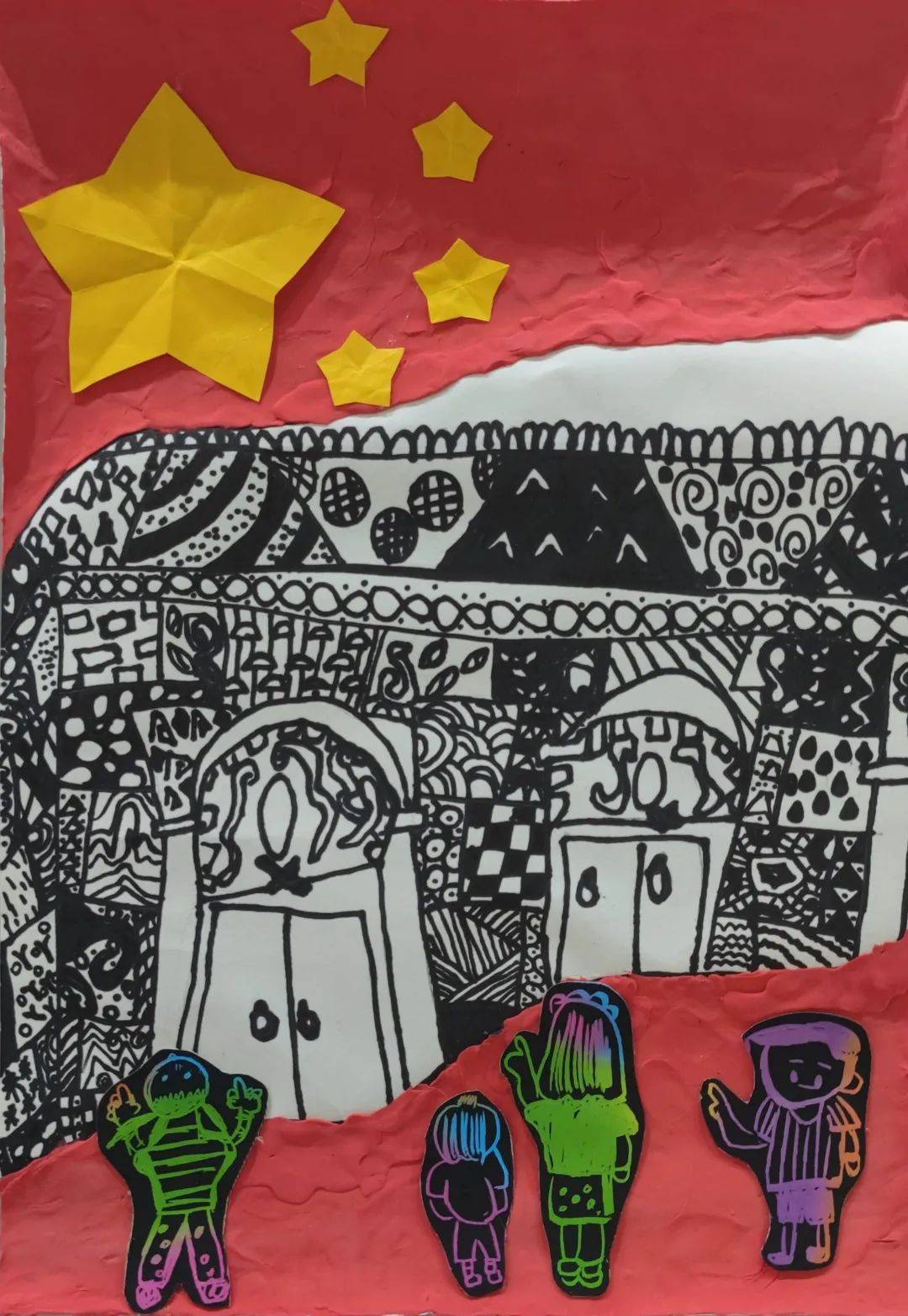 一起跟随娃娃们的画笔,走进红色建筑