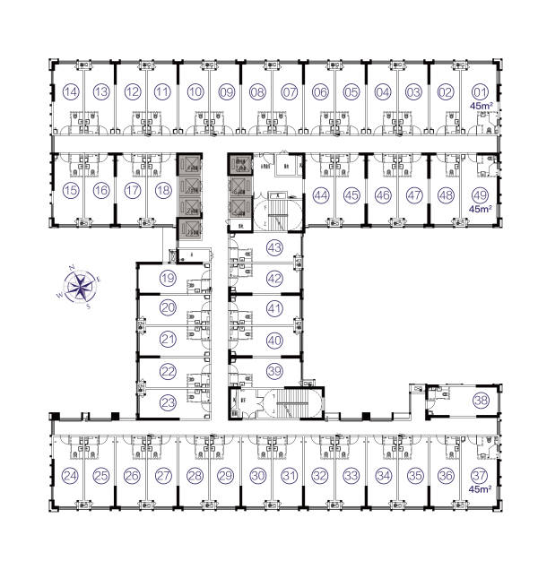 37㎡地铁房 【户型分布图】 编号02-36/38-48均为 37㎡户型布局