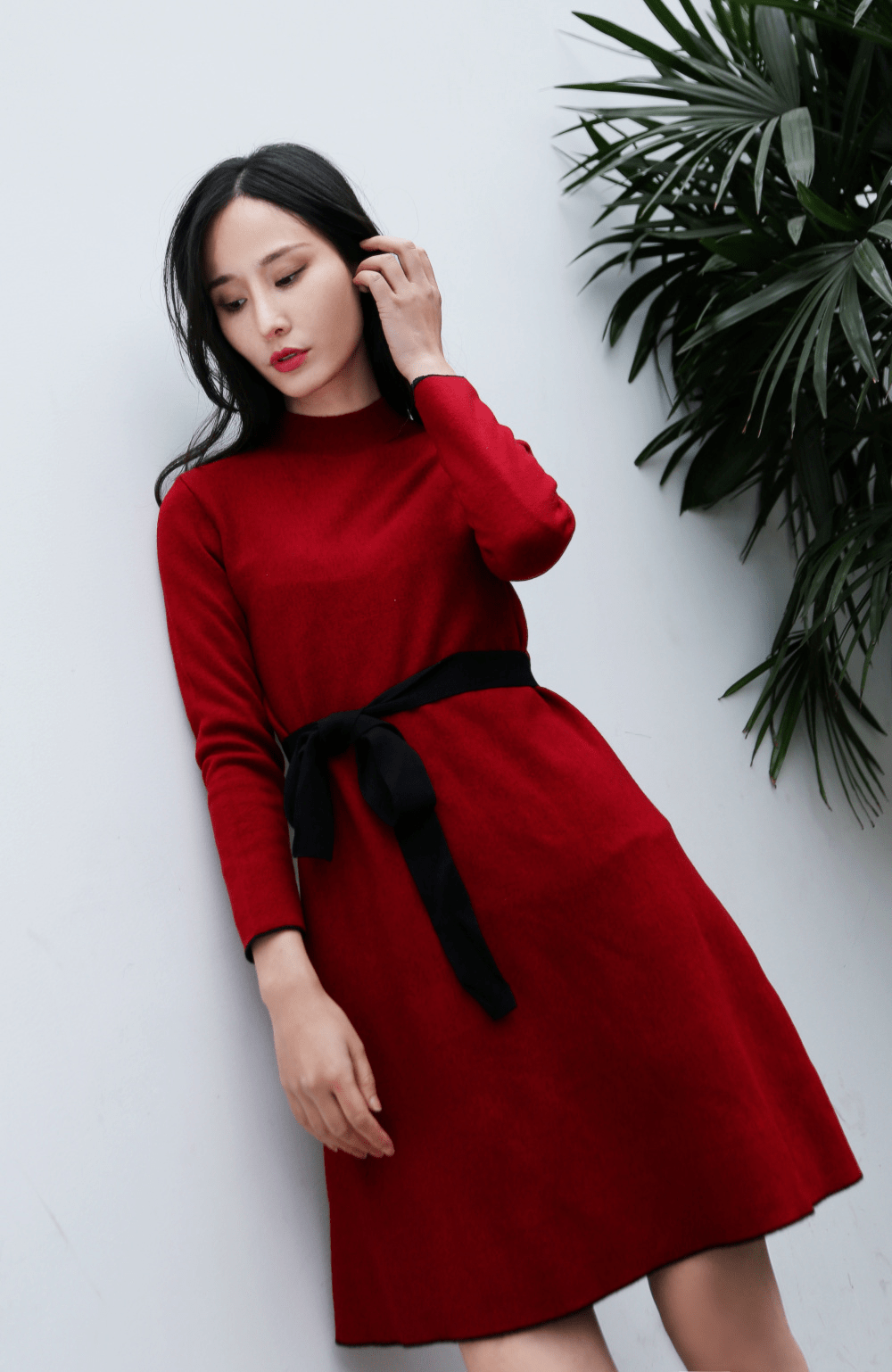 原创周涛大胆穿红裙显白又显嫩堪称中年女人的穿搭教科书