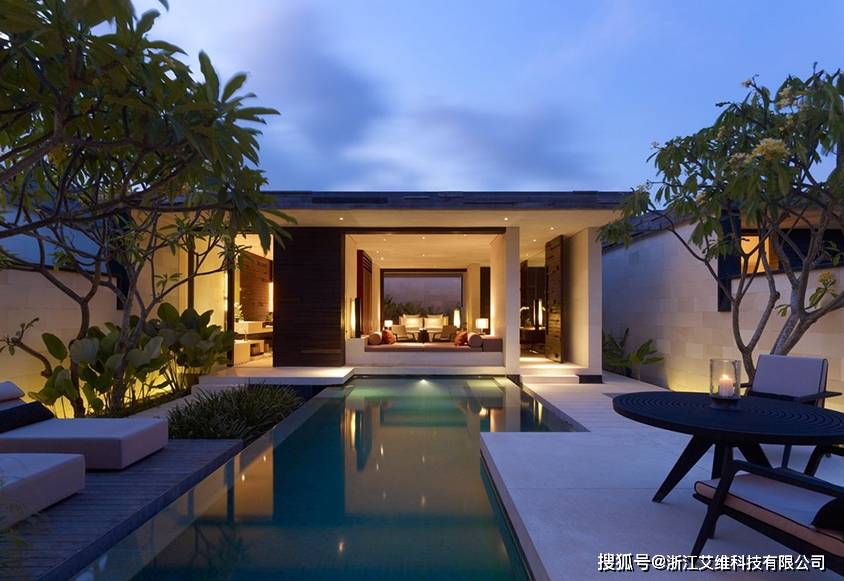 艾维科技别墅庭院灯光设计绚烂一小院温暖一双人