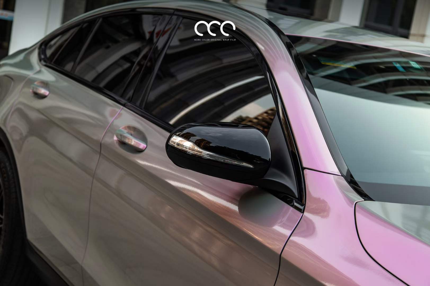奔驰glc200贴膜mcwrap漫彩改色膜梦幻灰