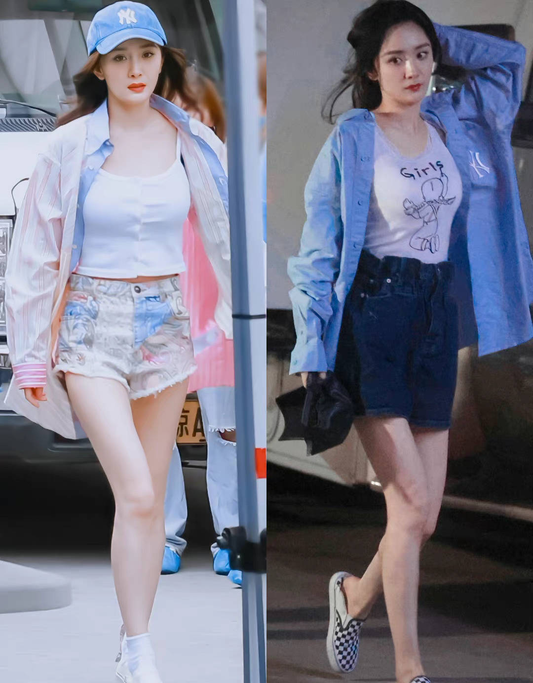 杨幂|杨幂私服盘点，最爱“下衣失踪法”，露出美腿大秀好身材