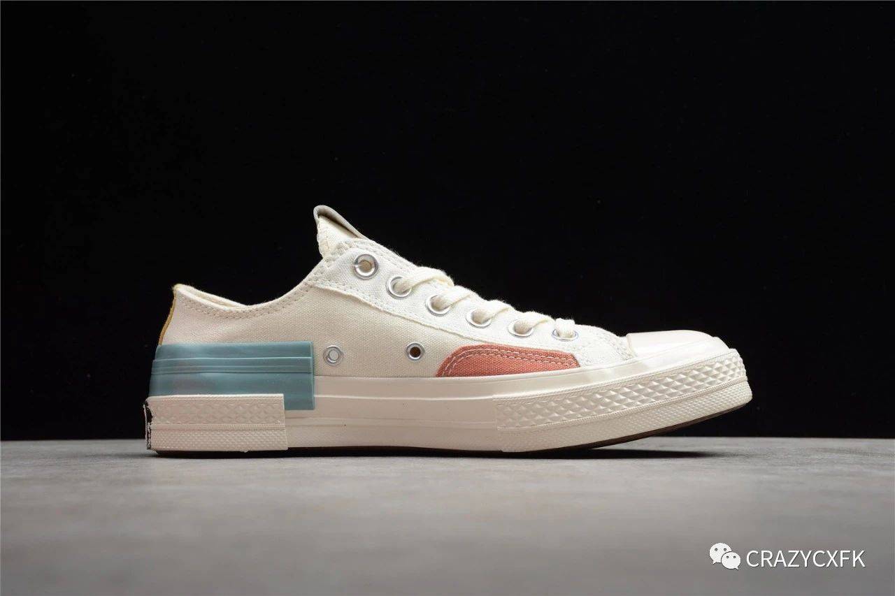 conversechuck70匡威七巧板拼接撞色帆布鞋
