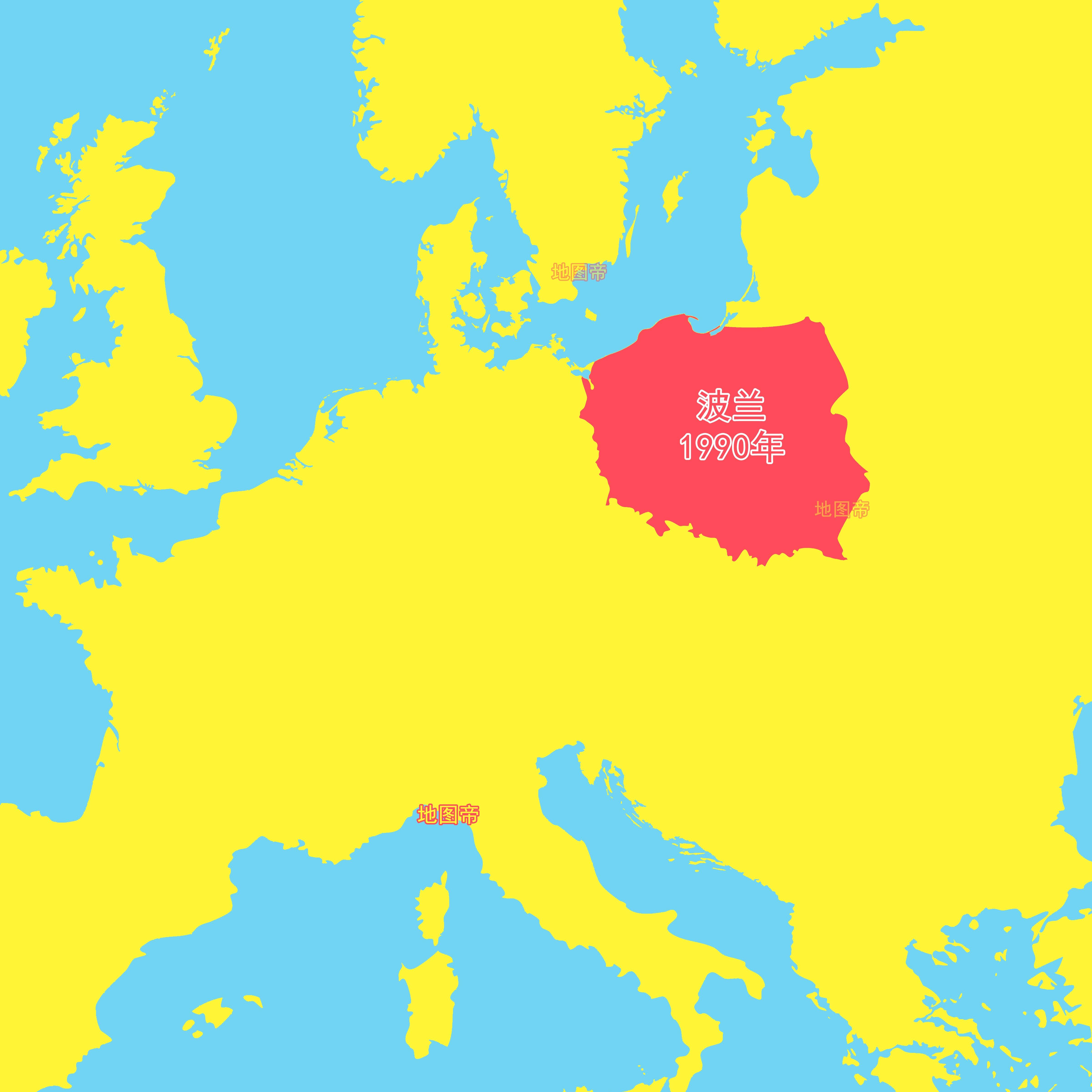 德国割让西里西亚和波美拉尼亚,波兰的版图整体西移了200多公里,面积