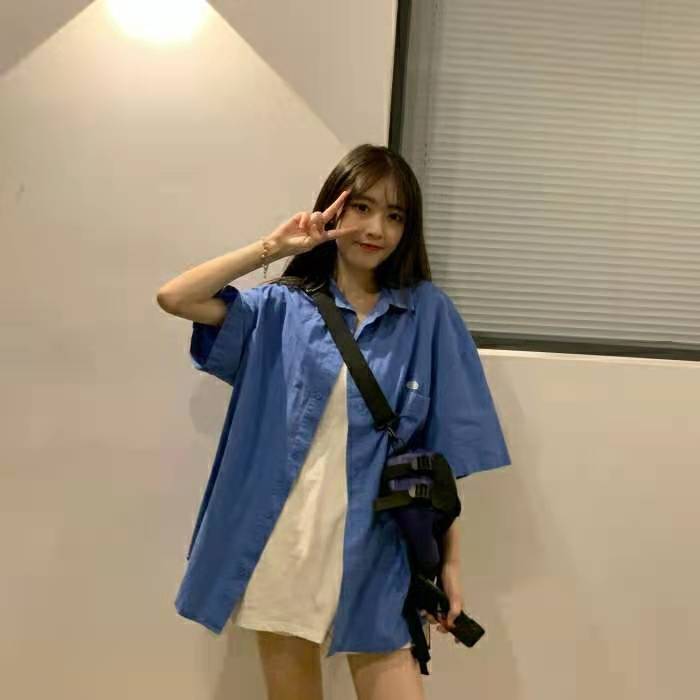 女生|痞帅的工装风，不需要厚热的工装裤，一件衬衫就能搭配出来