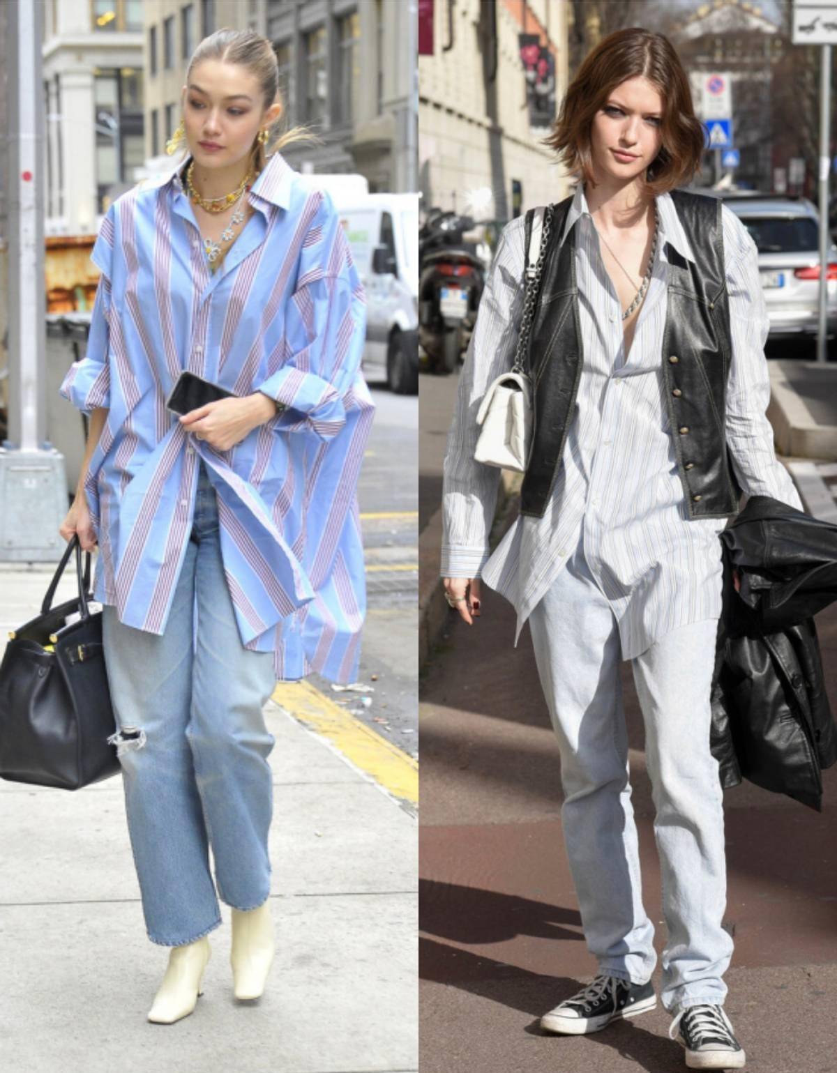 身材|条纹衬衫的清爽谁知道？胖瘦的妹子都能穿，选对款式老时髦了