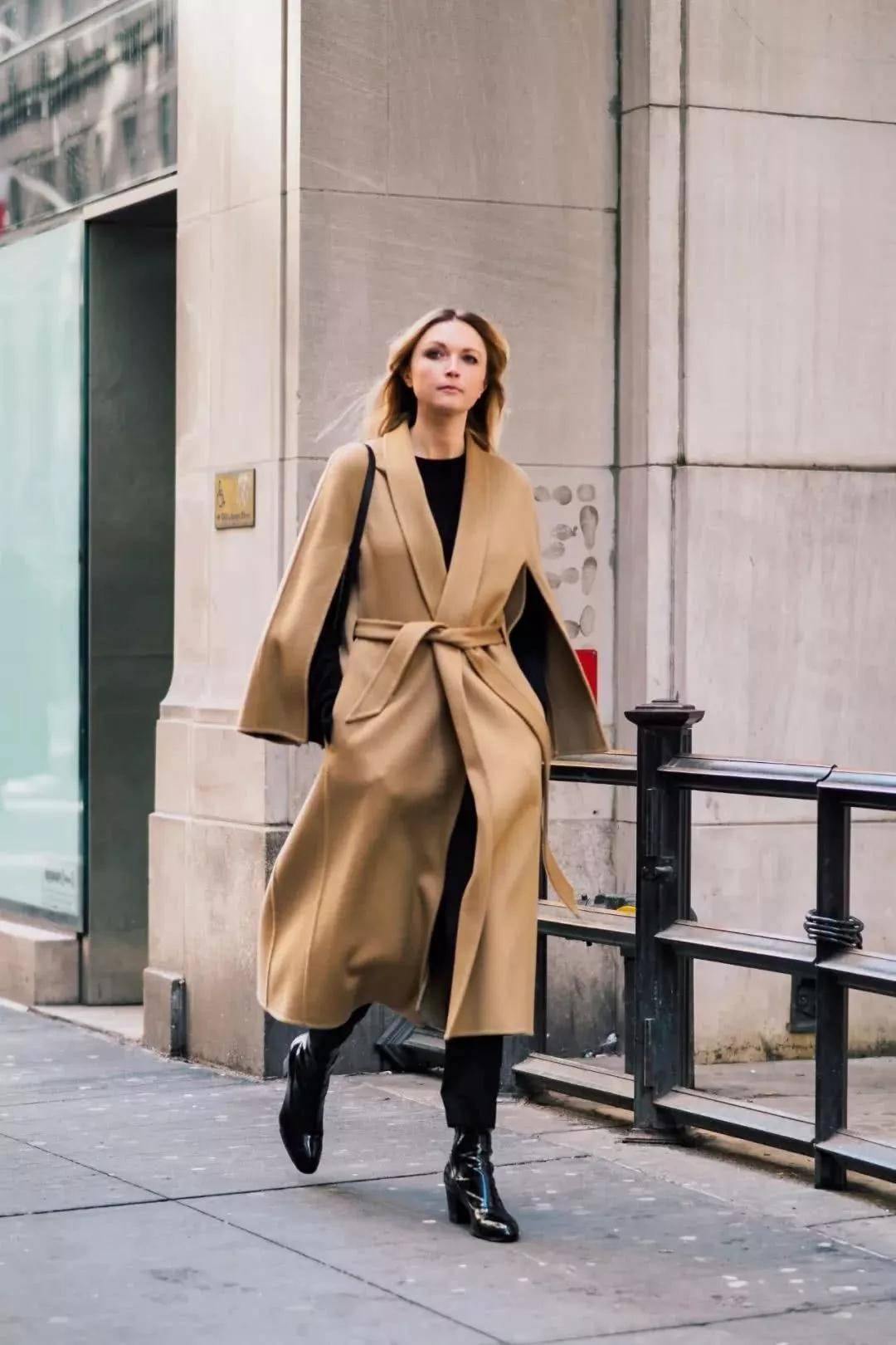 黑色|今年超火的“驼色大衣”不许你没有!显白衬气质,黄黑皮也能驾驭