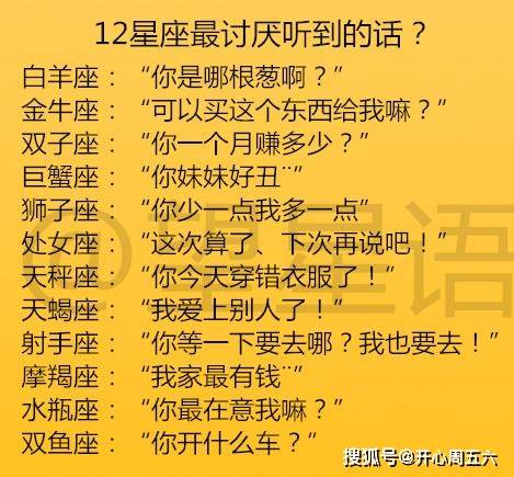 在朋友眼裡,十二星座年齡是多少?12星座最討厭聽到的話?