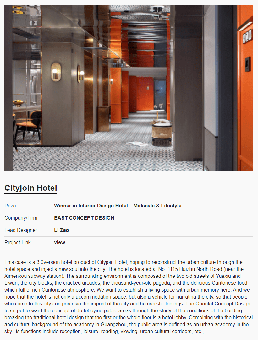 liv hospitality design awards was established by farmani group.