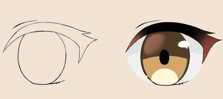 漫画眼睛怎么上色 从草稿到上色 教你如何画好动漫眼睛 图层