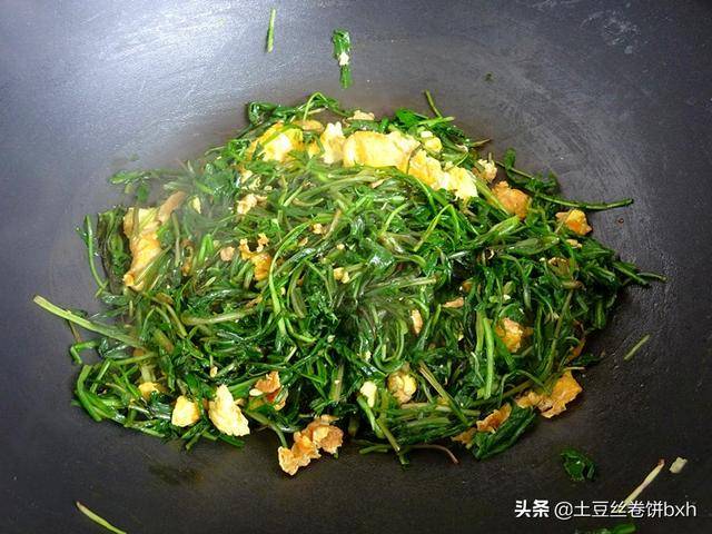 曲麻菜的味道有点苦,所以在摘洗干净后用水泡一泡