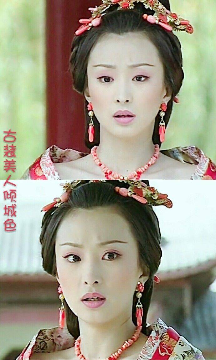 女子|一字肩造型的古装美女,温碧霞美艳动人,高圆圆脱俗!