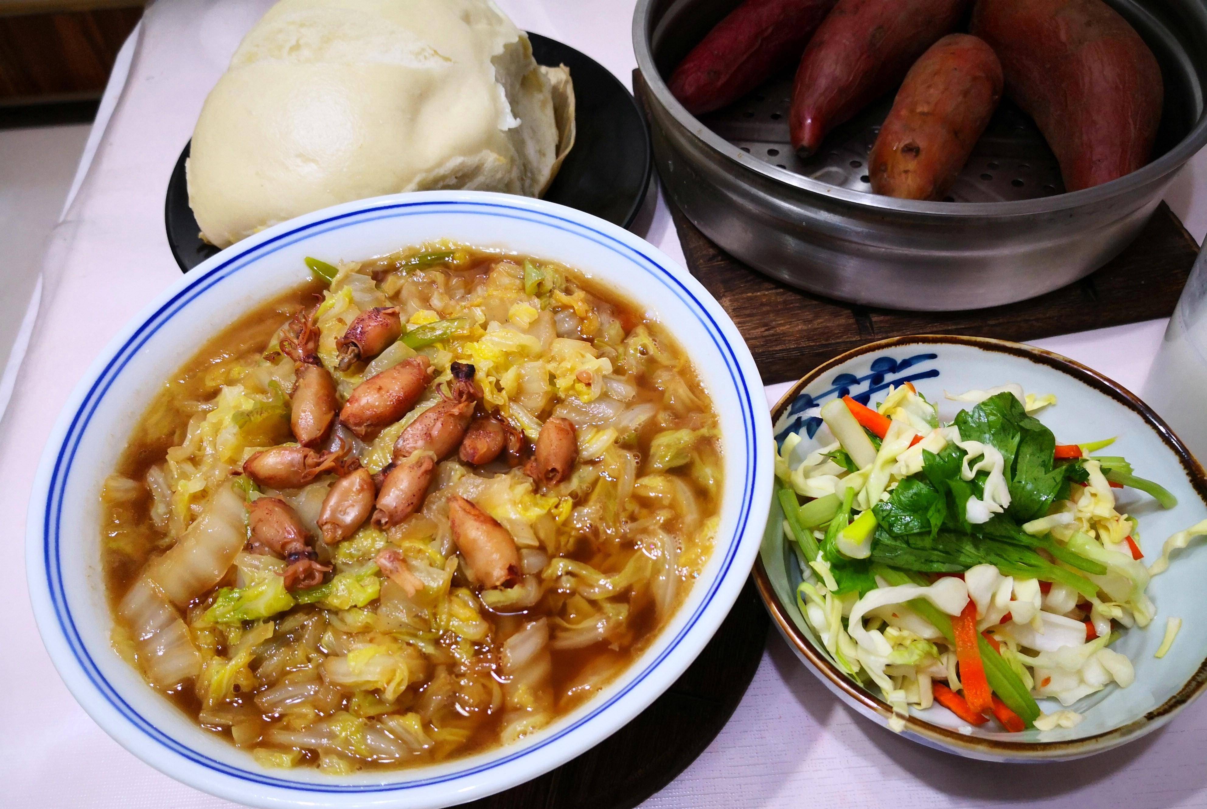 加入适量|晒我的周一早餐,却因1碗白菜走红了朋友圈,网友:又学会一道菜