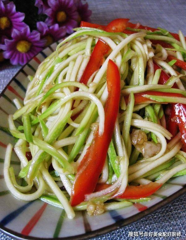 原创解腻爽口小凉菜生拌西葫芦丝
